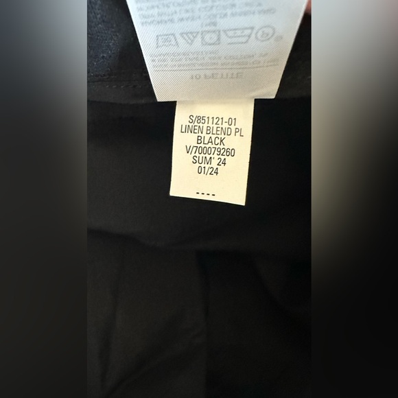 Banana Republic Linen Blend Wide Leg Pleated Trouser Black 851121-01-1 NWT 10P - Picture 6 of 8